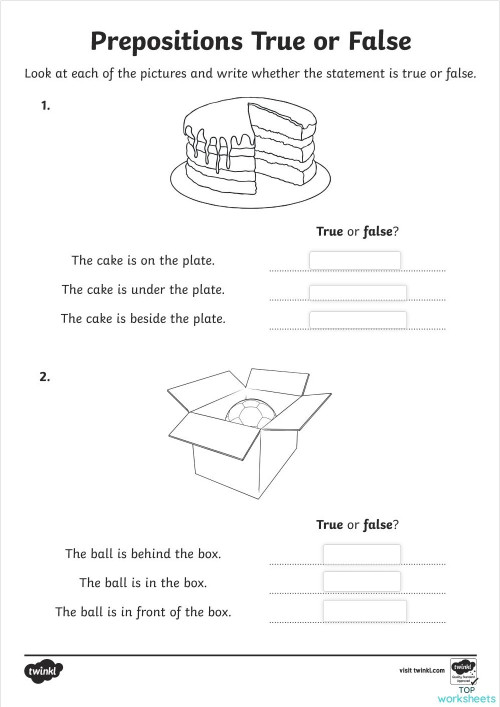 Prepositions of place. Interactive worksheet | TopWorksheets