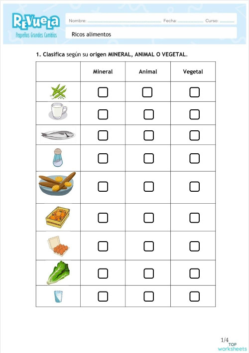 alimentos naturales, procesados y ultraprocesados. Ficha interactiva ...