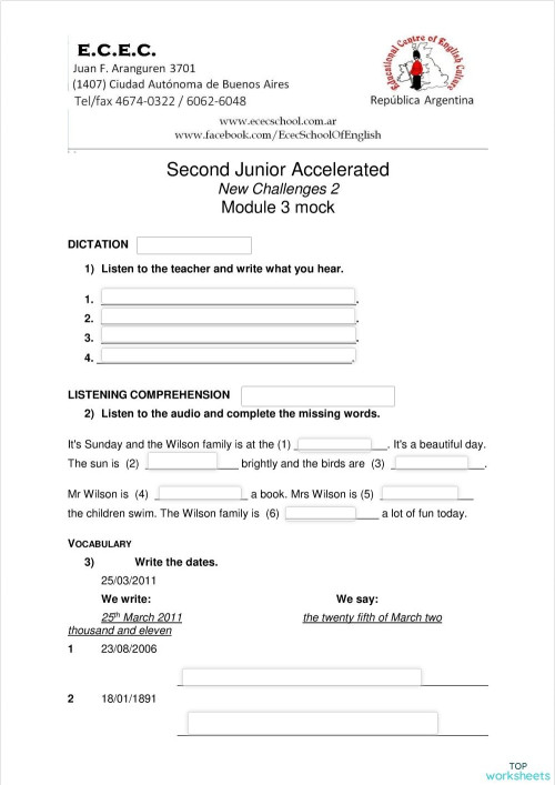 English Language Mock Test