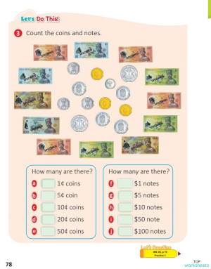 ordering coins interactive worksheet topworksheets