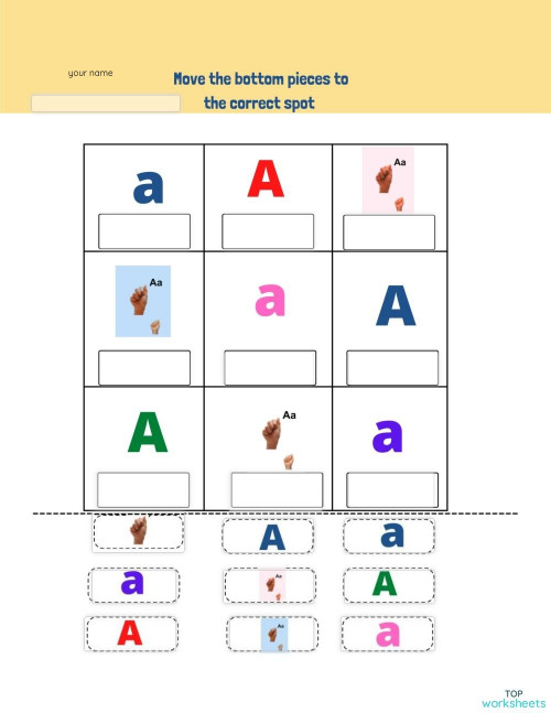 Match pieces together. Interactive worksheet | TopWorksheets