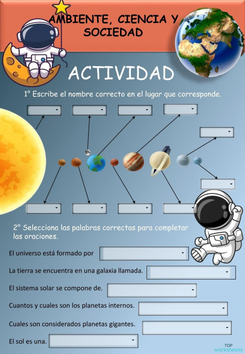 Ciencia, Ambiente y Sociedad. Ficha interactiva | TopWorksheets