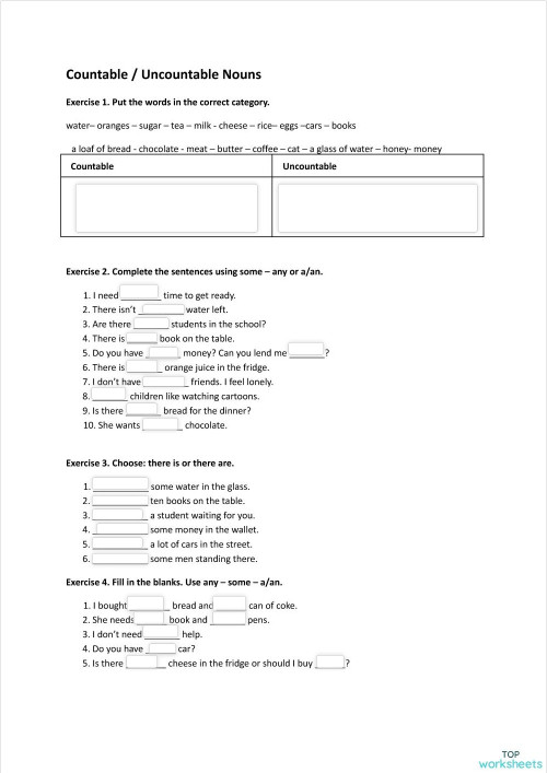 Plural nouns with S. Interactive worksheet | TopWorksheets