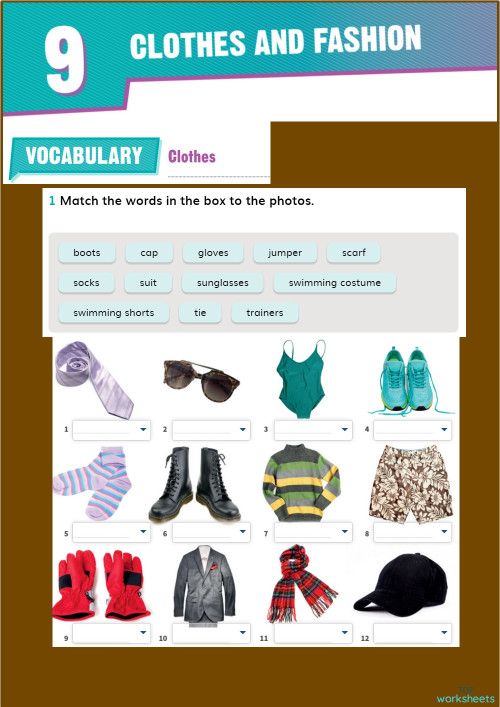 UNIT 9 VOCABULARY PAGE 40. Interactive worksheet | TopWorksheets