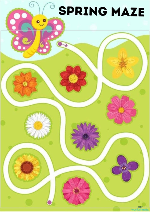 SPRING MAZE. Interactive worksheet | TopWorksheets