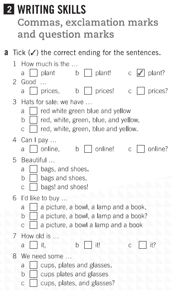 UNIT 7C WORKBOOK WRITING. Interactive worksheet | TopWorksheets
