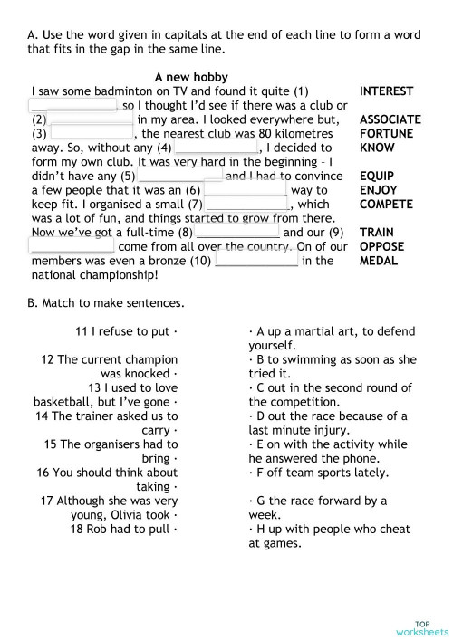 Review 2 Gr And Voc Interactive Worksheet Topworksheets