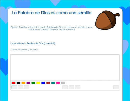 La Palabra de Dios es como una semilla. Ficha interactiva | TopWorksheets