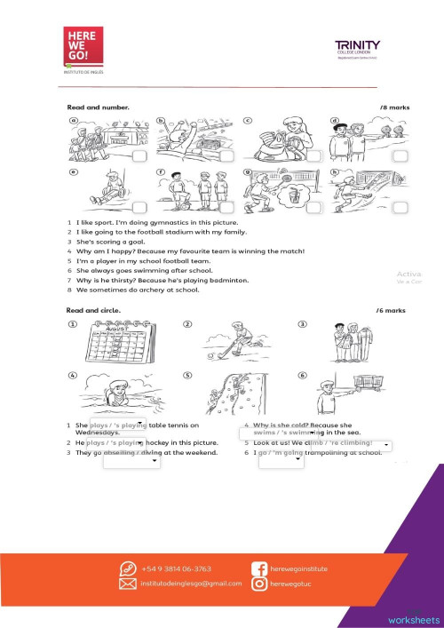 JUNIORS IV - FIRST TERM EXAM 2.022. Interactive worksheet | TopWorksheets