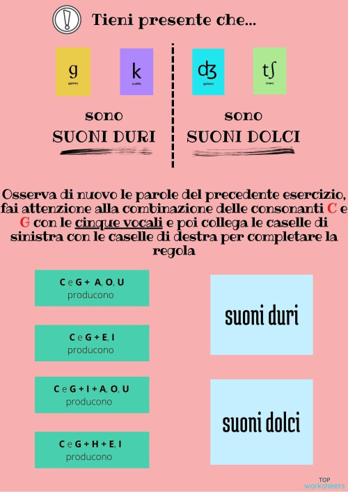 schede interattive ed esercizi online TopWorksheets