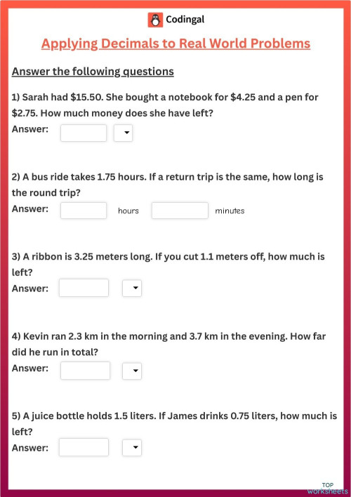 M G05m09l25 Wc01 Applying Decimals To Real World Problems 1