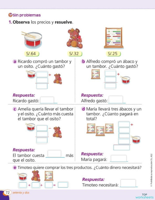 PRACTICA DE MATEMÁTICAS. Ficha interactiva | TopWorksheets