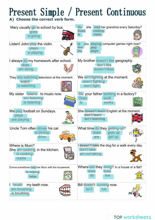 Grammar Practice Interactive Worksheet Topworksheets