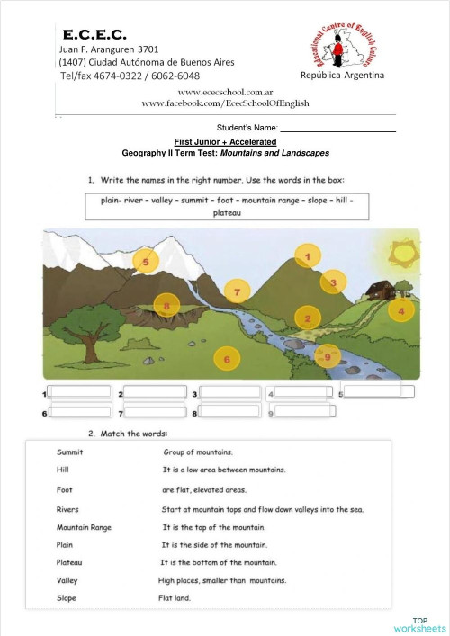 13/08 - Geography. Interactive worksheet | TopWorksheets