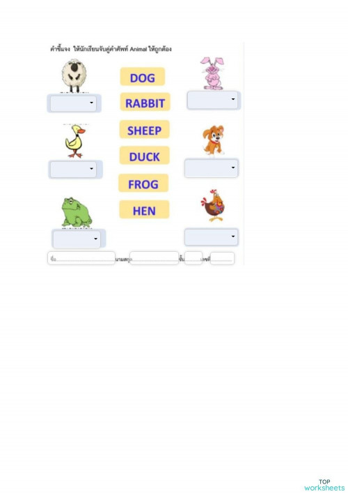 ใบงาน selector. Interactive worksheet | TopWorksheets