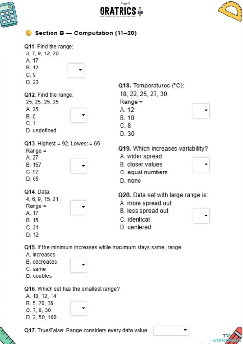 Grade 7 61 2. Interactive worksheet | TopWorksheets