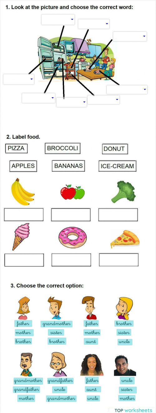 En1 U4 Tiger 1 Unit 4 Food Interactive Worksheet Topworksheets