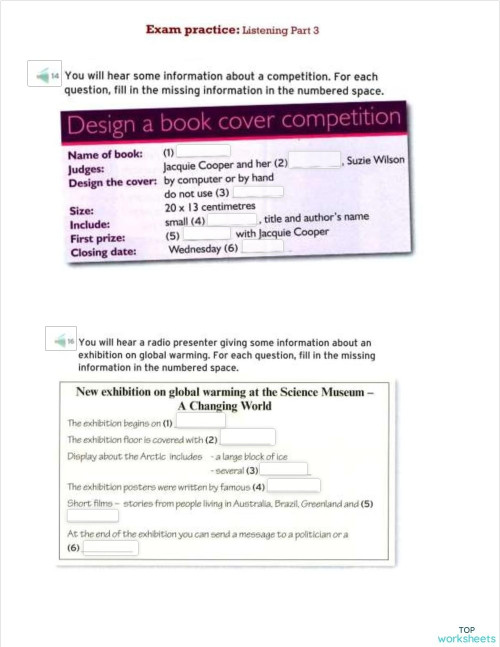 Pet Listening Part 3 Practice Interactive Worksheet Topworksheets