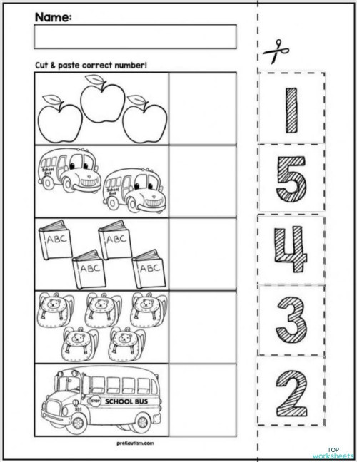 Number 1-5. Interactive worksheet | TopWorksheets