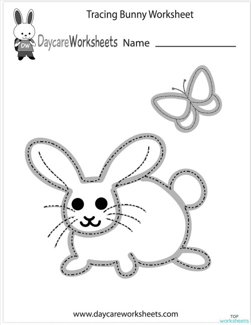 BUNNY'S DRAWING. Interactive worksheet | TopWorksheets