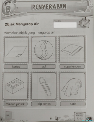 Objek Menyerap Air Interactive Worksheet Topworksheets