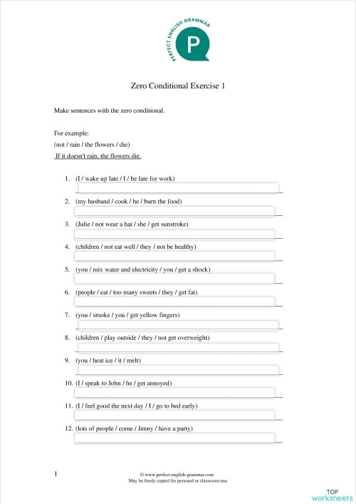 Practice.conditionals. Interactive worksheet | TopWorksheets