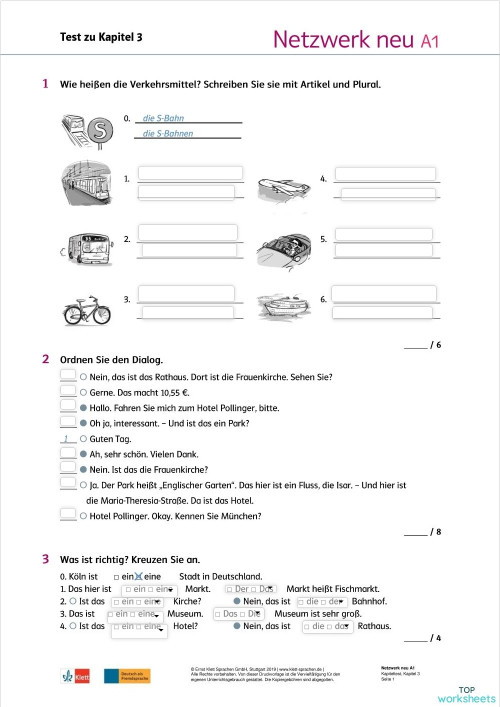 Grammatik: interaktive Arbeitsblätter und Online-Übungen | TopWorksheets