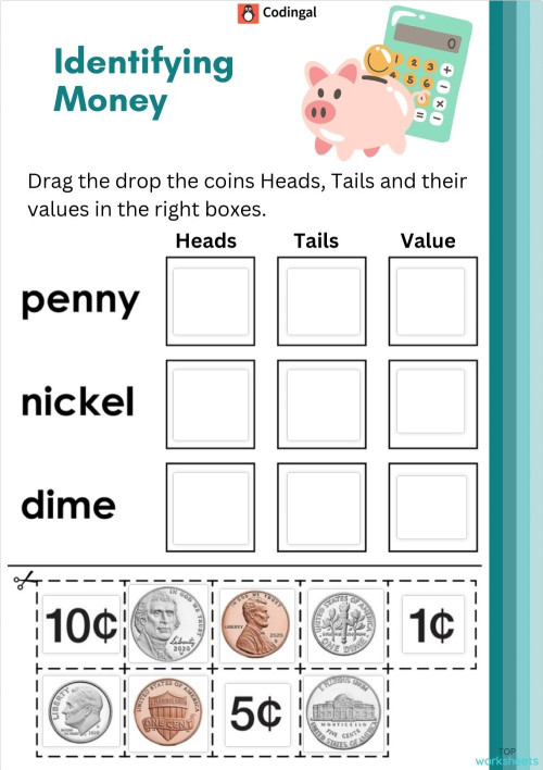 Money: interactive worksheets and online exercises | TopWorksheets