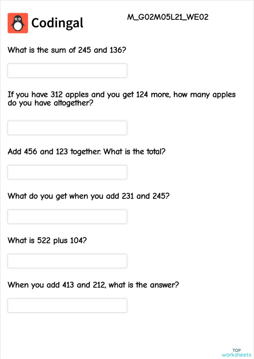 M_G02M05L21_WE02. Interactive worksheet | TopWorksheets