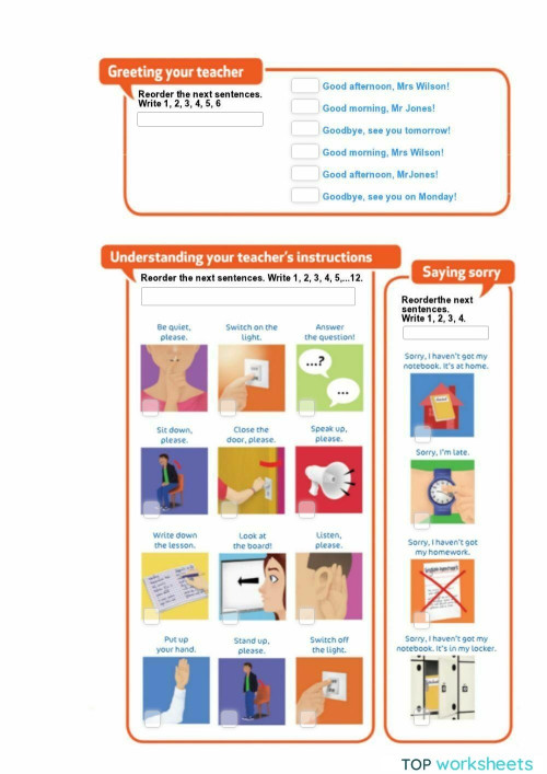 Picture dictionary page1. Interactive worksheet | TopWorksheets