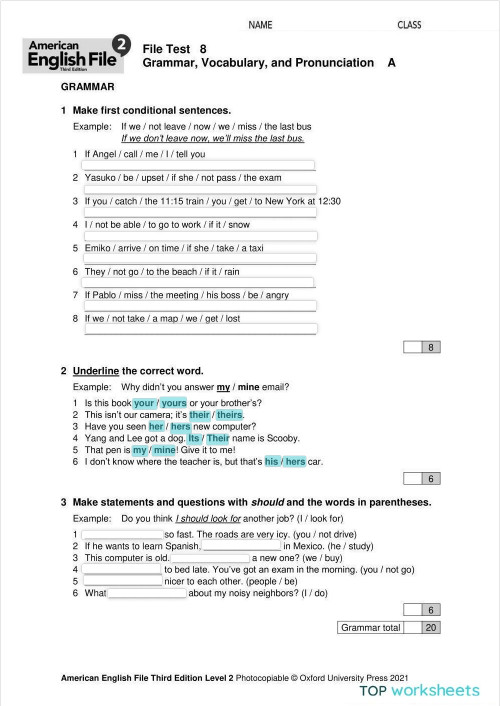 UNIT 8. Interactive worksheet | TopWorksheets