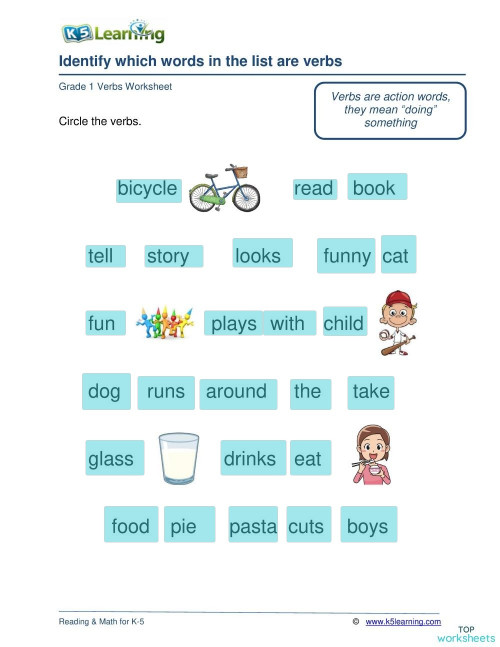 Choose the Verb. Interactive worksheet | TopWorksheets