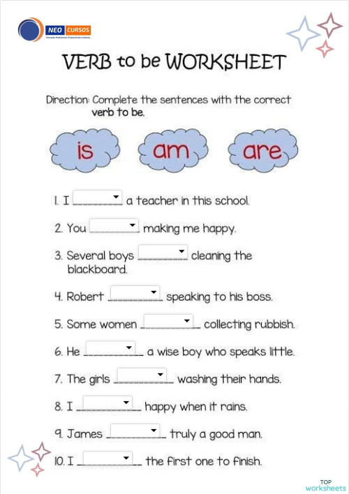 NEO - Verb To Be. Interactive worksheet | TopWorksheets