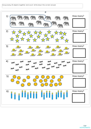 number counting & math+-9. Interactive worksheet | TopWorksheets