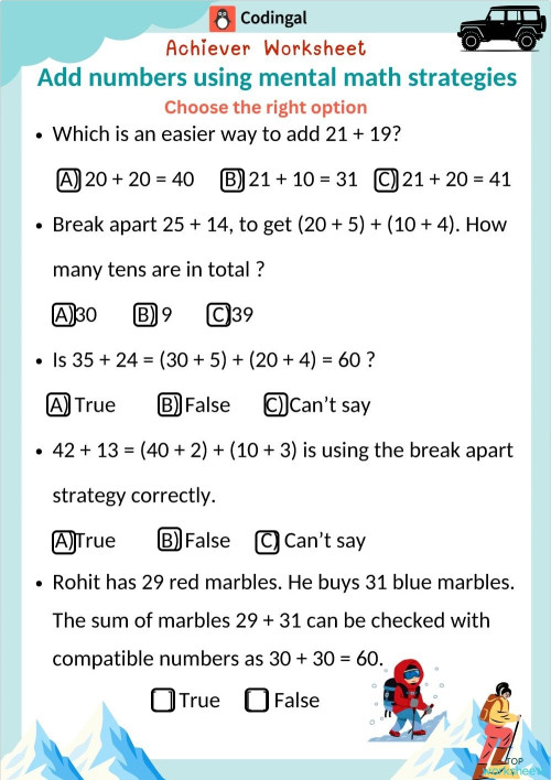 Addition: interactive worksheets and online exercises | TopWorksheets