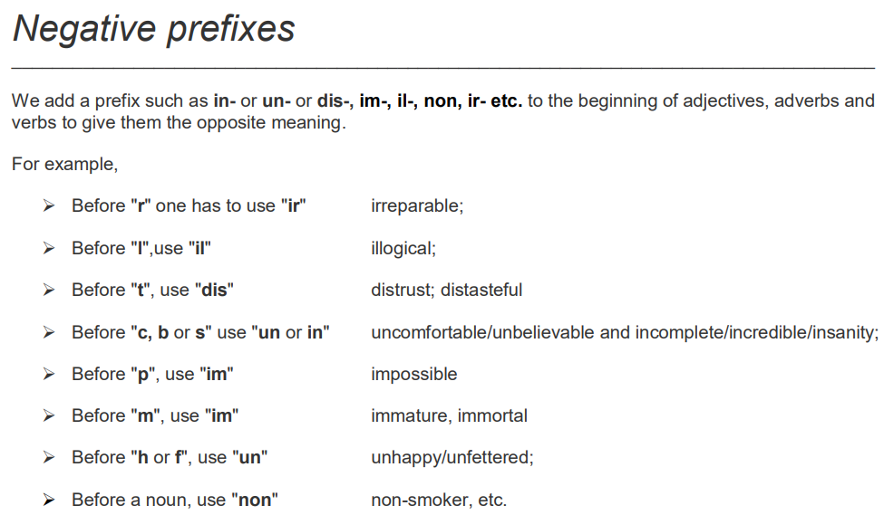 Negative Prefixes 02. Interactive worksheet | TopWorksheets