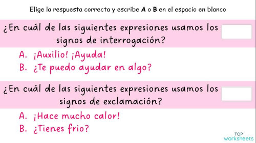 Signos De Puntuación Ficha Interactiva Topworksheets 5895