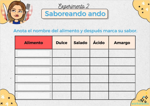 Saboreando ando. Ficha interactiva | TopWorksheets