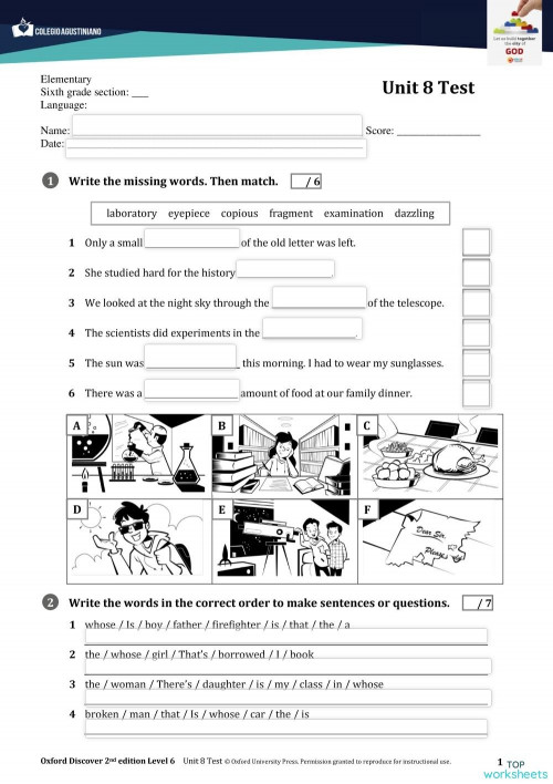 Unit 8 6th Grade Interactive Worksheet Topworksheets