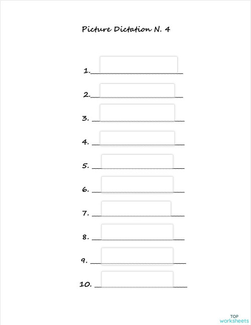 Dictation N.4 - fifth grade - unit III. Interactive worksheet ...