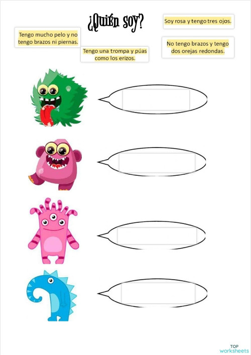 Quién soy?. Ficha interactiva | TopWorksheets