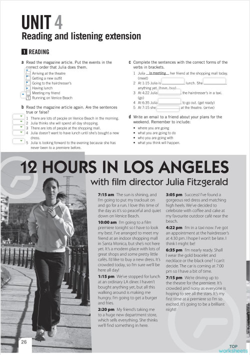 ADULTS B1 UNIT 4 REVIEW AND EXTENSION. Interactive worksheet TopWorksheets