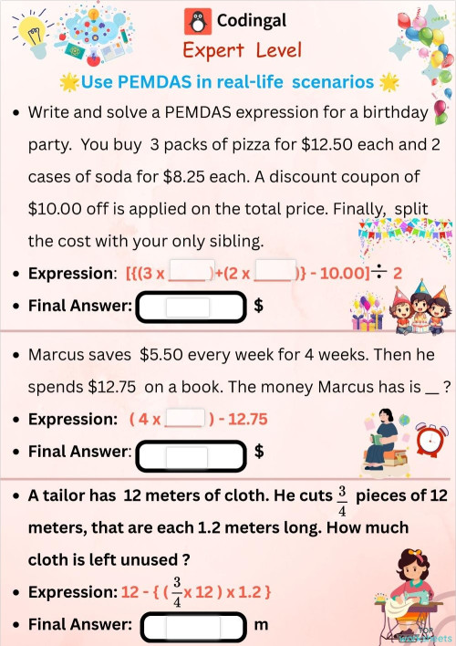 PEMDAS: interactive worksheets and online exercises | TopWorksheets