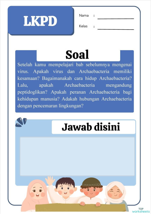 Soal LKPD ke 1. Lembar kerja interaktif | TopWorksheets