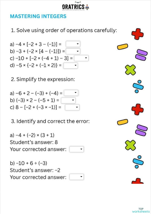 Grade 6 46. Interactive worksheet | TopWorksheets