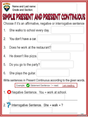 5th grade review grammar 1 pract act interactive worksheet topworksheets