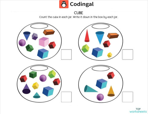 M_G02M12L60_WC02_IdentifyingCubes. Interactive worksheet | TopWorksheets