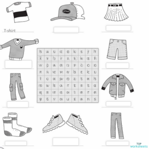 vocabulary clothes interactive worksheet topworksheets