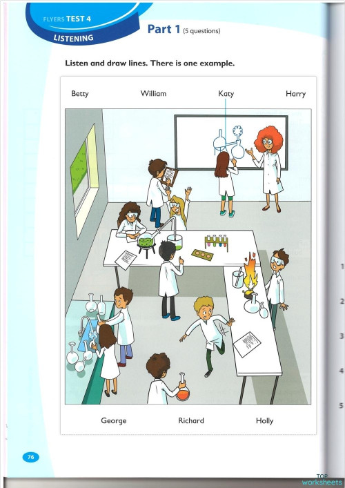 Test 4 - Listening - Flyers - Cambridge. Interactive worksheet ...