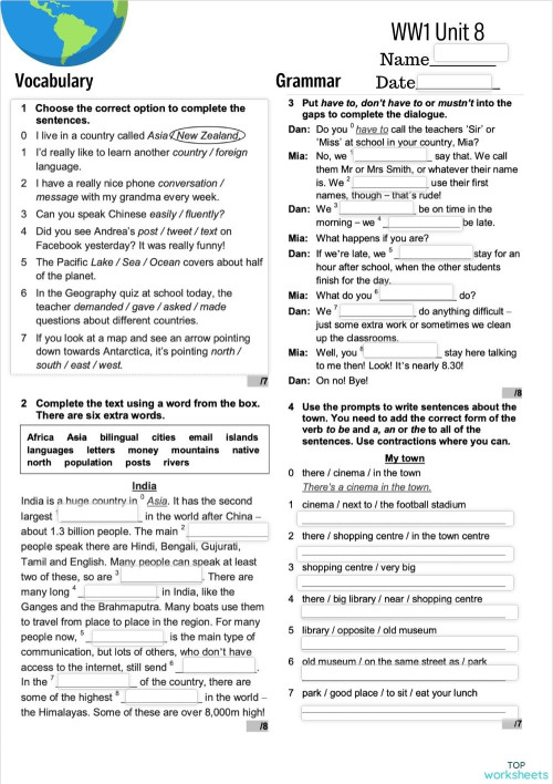 Interactive worksheets and online exercises in ukrainian | TopWorksheets